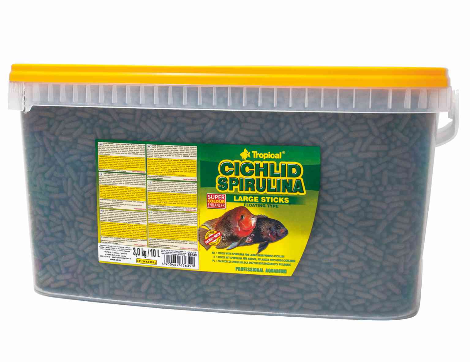 TROPICAL-Cichlid Spirulina Large Sticks 10L/3kg