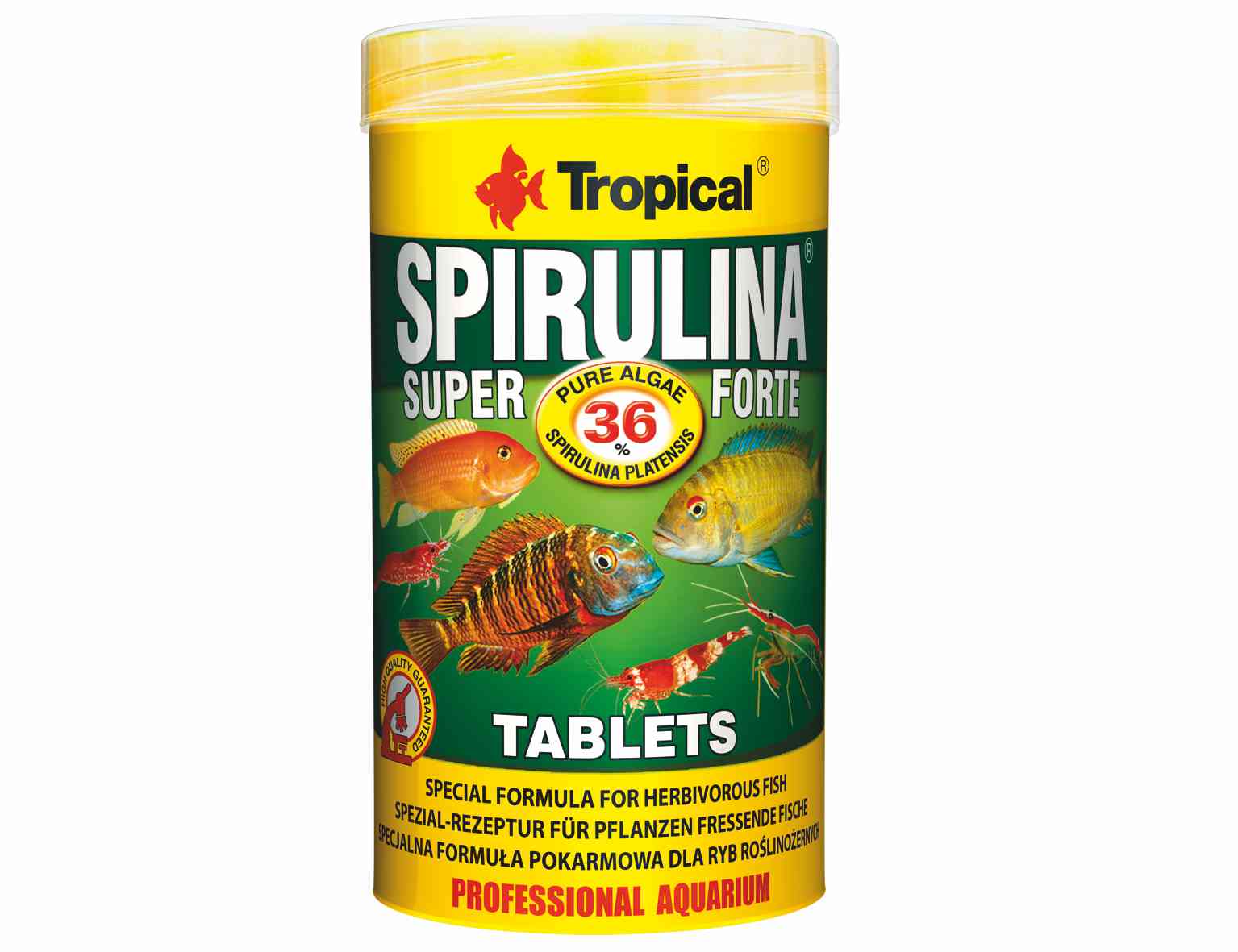 TROPICAL-Super Spirulina Forte Tablets 36% 250ml/150g cca 340ks lepiace