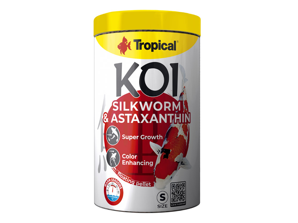 TROPICAL- KOI SILKWORM&amp;ASTAXANTHIN PELLET S 1000ml/320g