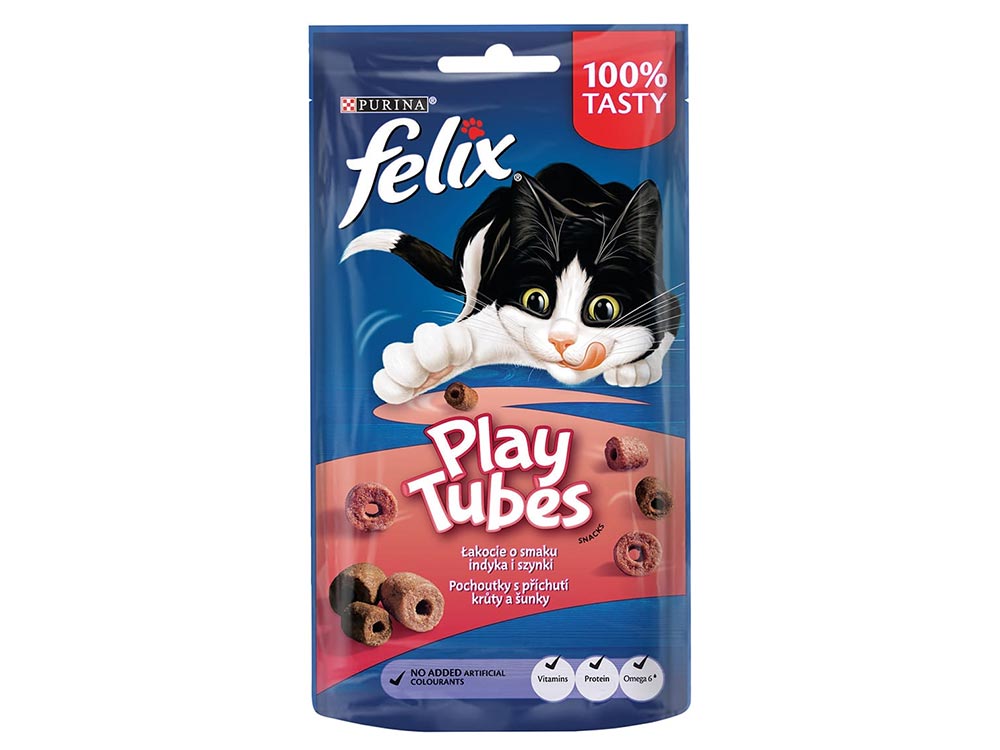 FELIX PLAY TUBES 50g s príchuťou morky a šunky